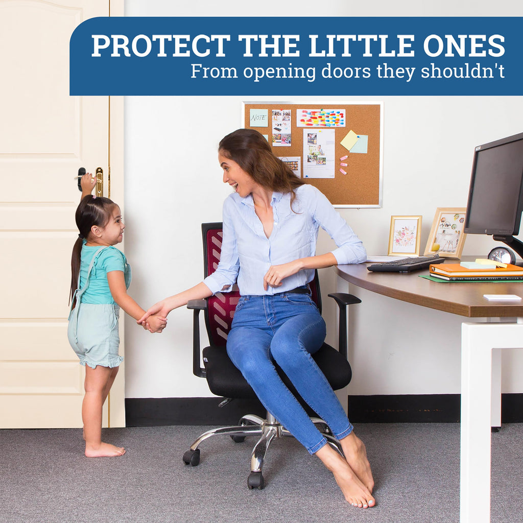 Lever Lock (4 Pack) Prevents Toddlers from Opening Doors. 3.25" L * 1.5" W * 4.5" H Easy One Hand Operation for