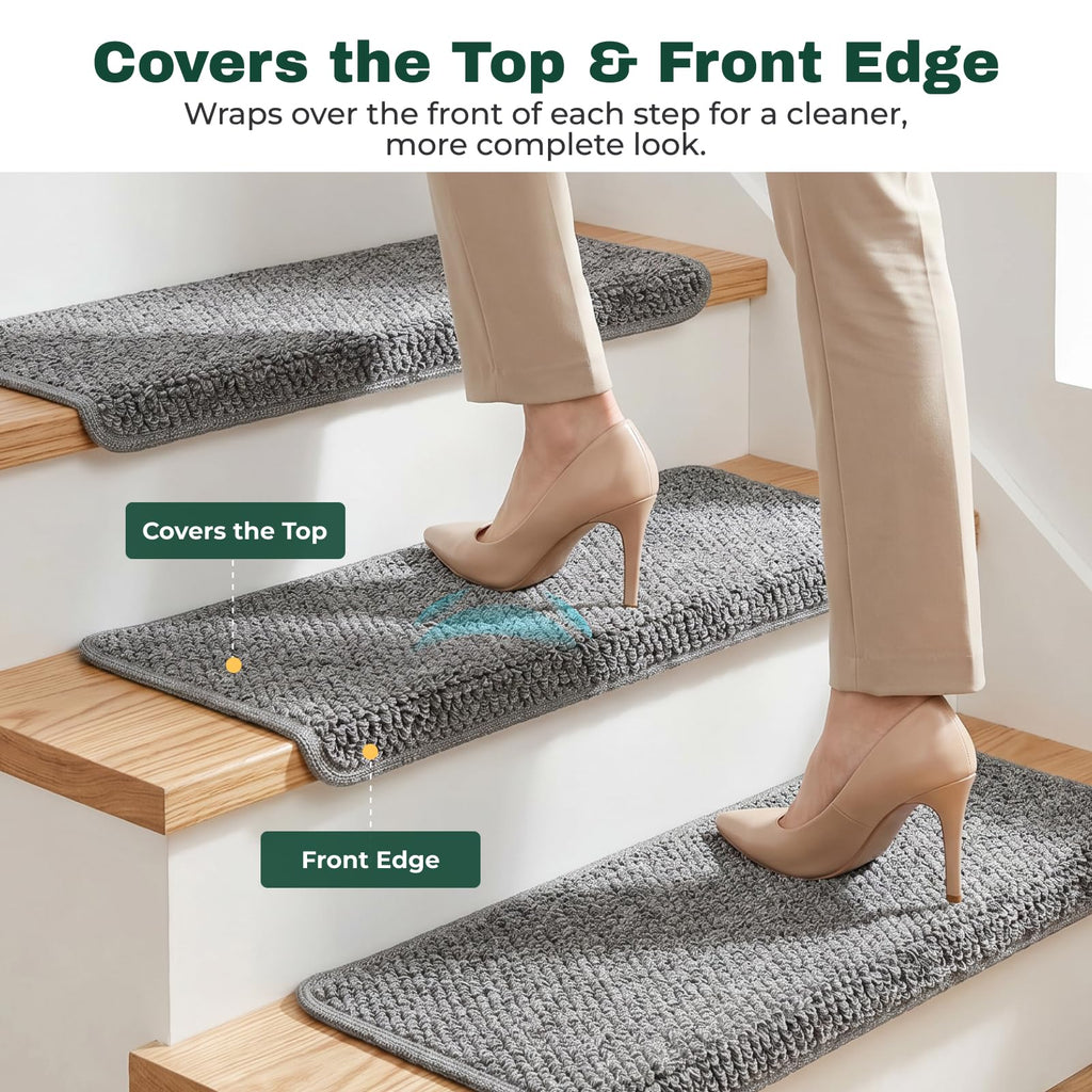 Bullnose Carpet, 14 Pack, 9.5"x30", Heat-Pressed