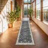 Dark Washable Long Runners for Hallways, 2'6"x8' Wide Kitchen Runner Rug, Entryway Indoor Rug, Non S