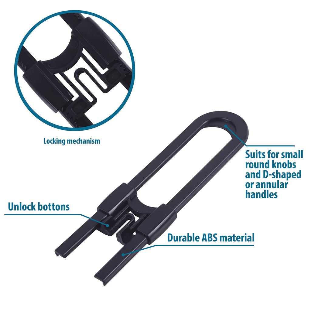 Child Proof Cabinet Locks, Baby Proofing, 10 Pack, Black