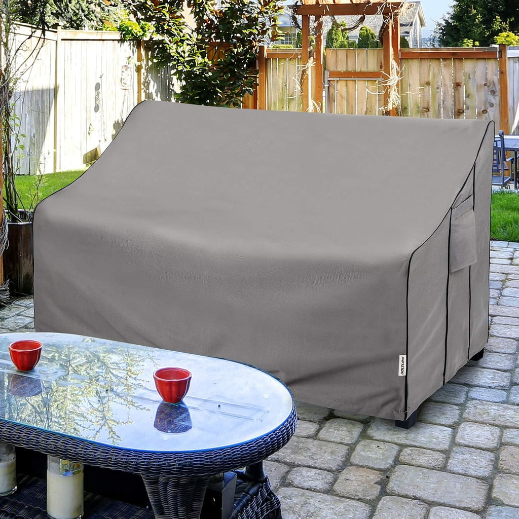 Patio Sofa Cover Waterproof, Heavy Duty, 79x38x35 in, 3-Seater | UV resistant, tear proof, windproof buckle straps
