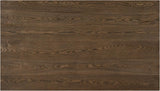 Farmhouse Dining Table for 6, 63 Inch Rectangular Wooden Kitchen Table with Double V Base, Rustic Dining Table with