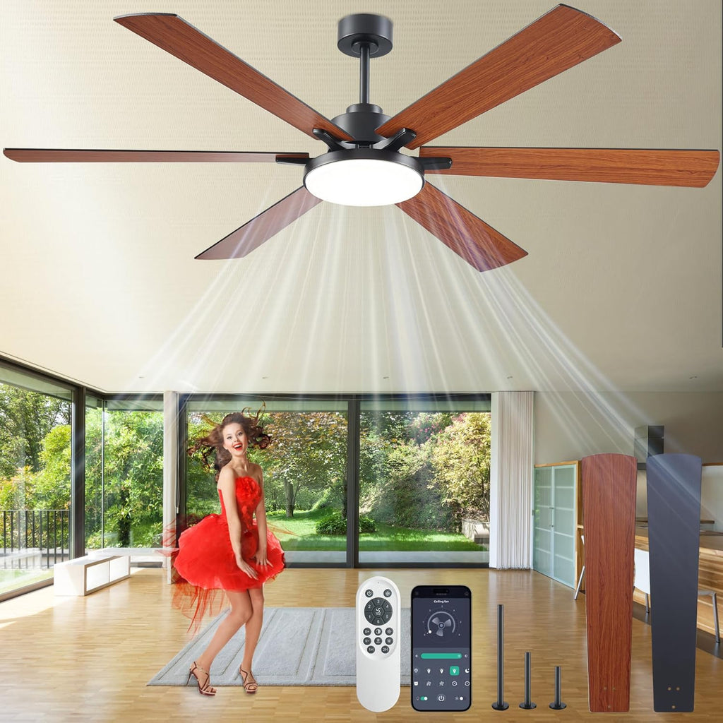 72 inch Ceiling Fans with Lights and Remote Control
