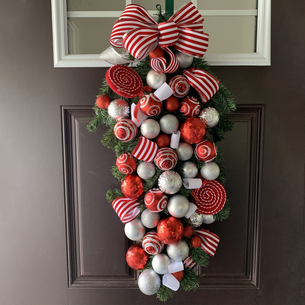 32" Colorado Spruce Artificial Christmas Teardrop Swag - Unlit