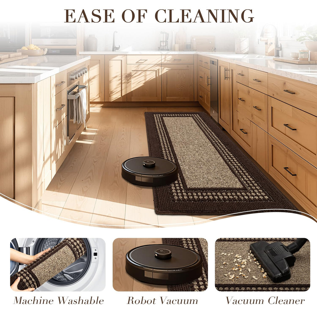 Kitchen Runner Rugs, Set of 2 Non Slip Kitchen Mats for Floor