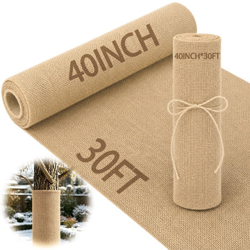 30ftx40in Natural Burlap Fabric Roll, High Density Jute Fiber Blanket