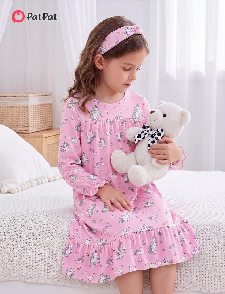 Girls Nightgowns Princess Pajama Dress Soft Sleepwear