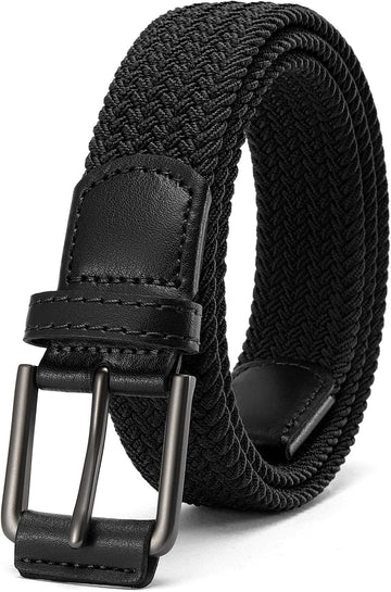 1.25" Boys Elastic Woven Belt Adjustable Kids Braided Belt