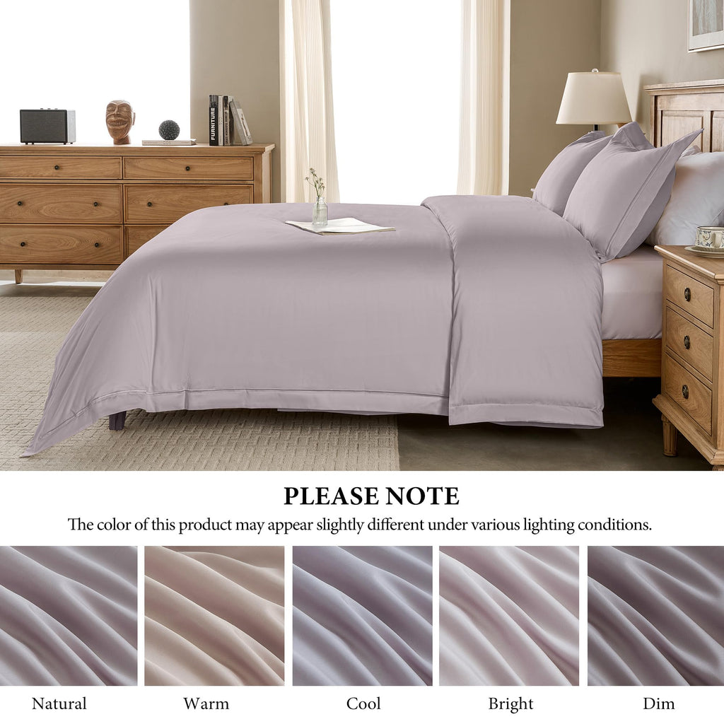 100% Egyptian Cotton Duvet Cover Set 400 Thread Count Embroidery Design Long Staple Pure Soft Sateen Weave Bedding