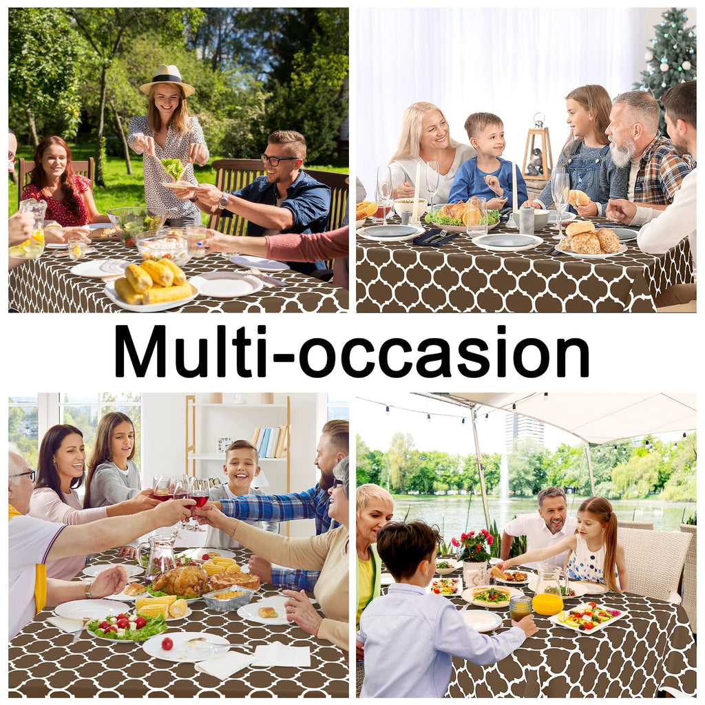 Thanksgiving Table Cloth, Flannel Backed Vinyl Tablecloth, 60"x84"
