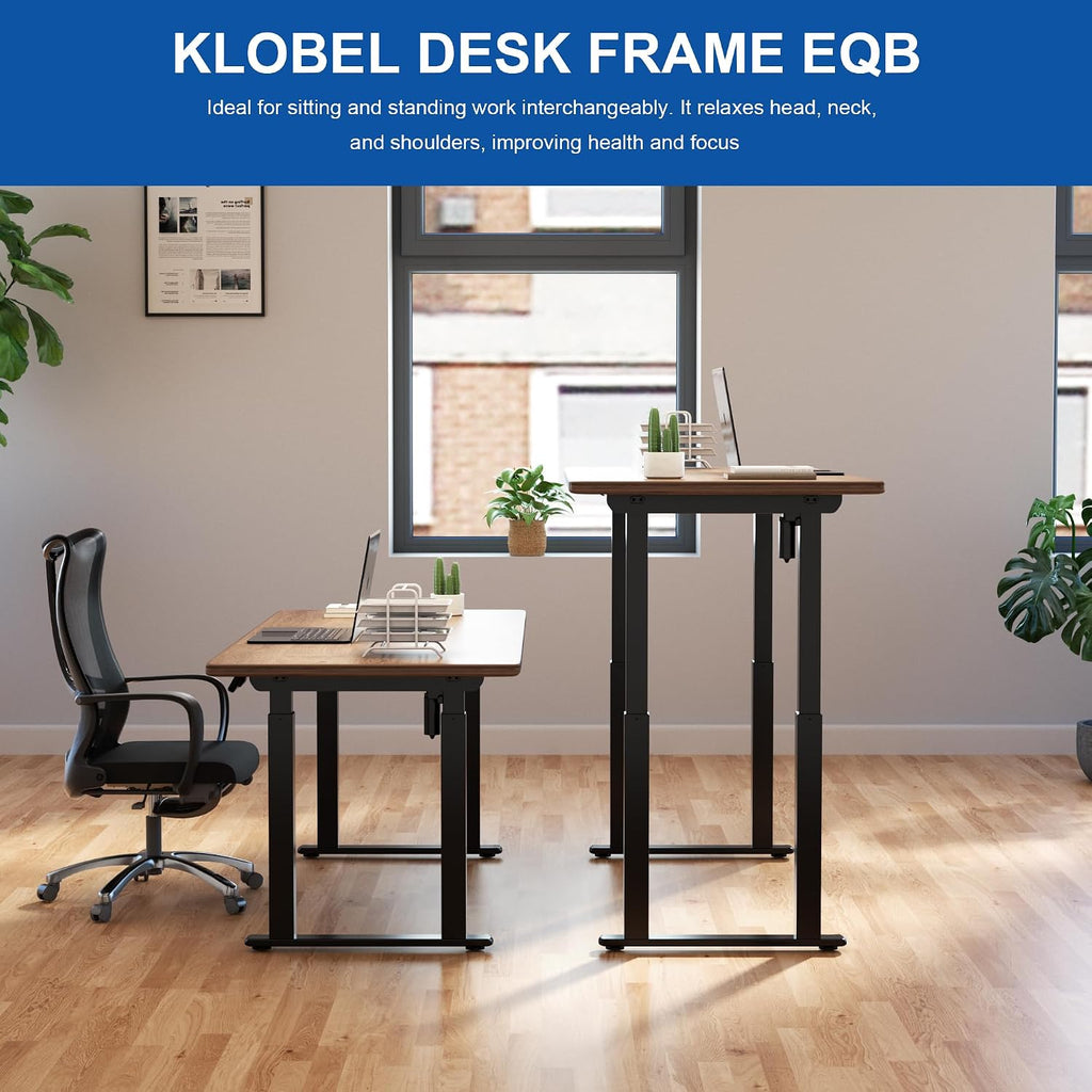4-Leg Electric Standing Desk Frame | Heavy-duty 4-leg standing desk frame supports 264 lbs, providing superior