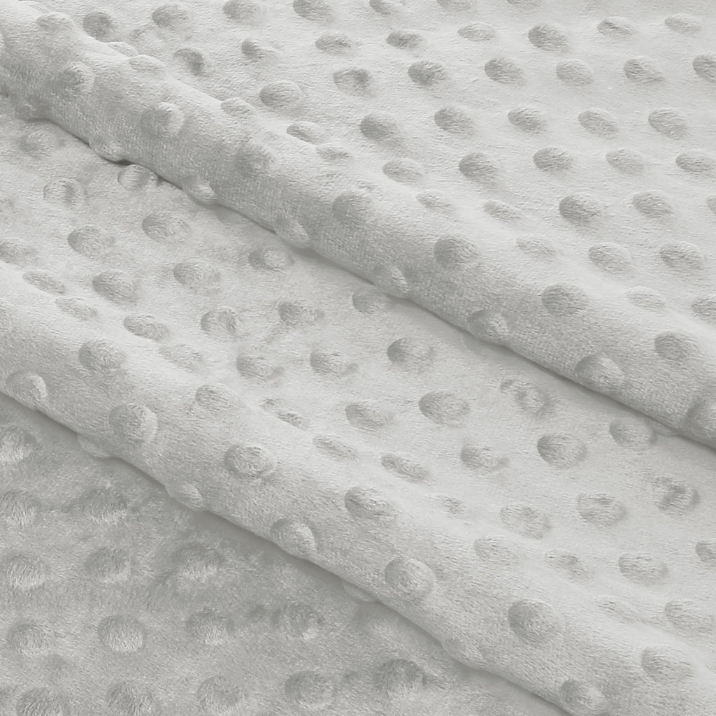 Minky Dot Fabric by The Yard, 1 Yard x 60 Inch Light Gray