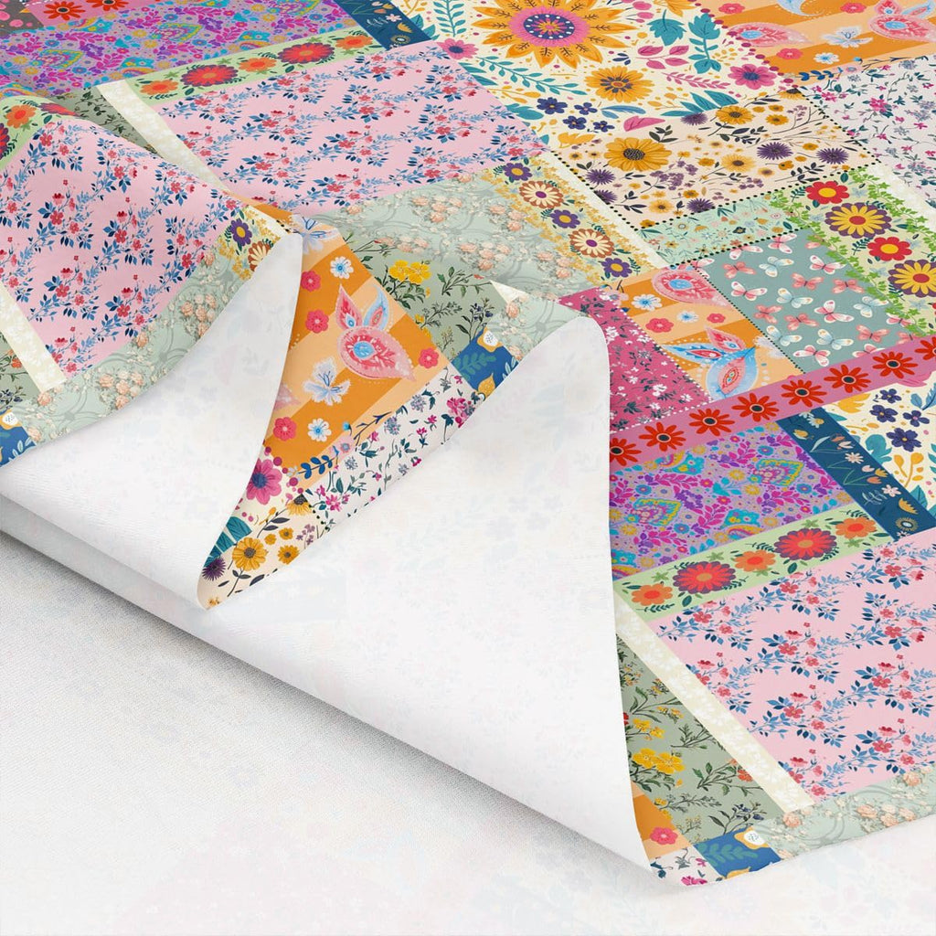 Flowers Upholstery Fabric by The Yard Garden Floral Decorative Fabric Vintage Pastoral Style Material for DIY