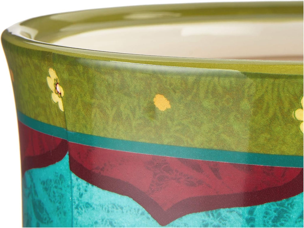 Tunisian Sunset 3-Piece Ceramic Canister Set - Colorful Floral Kitchen Storage Jars with Lids, Includes 104 oz., 72