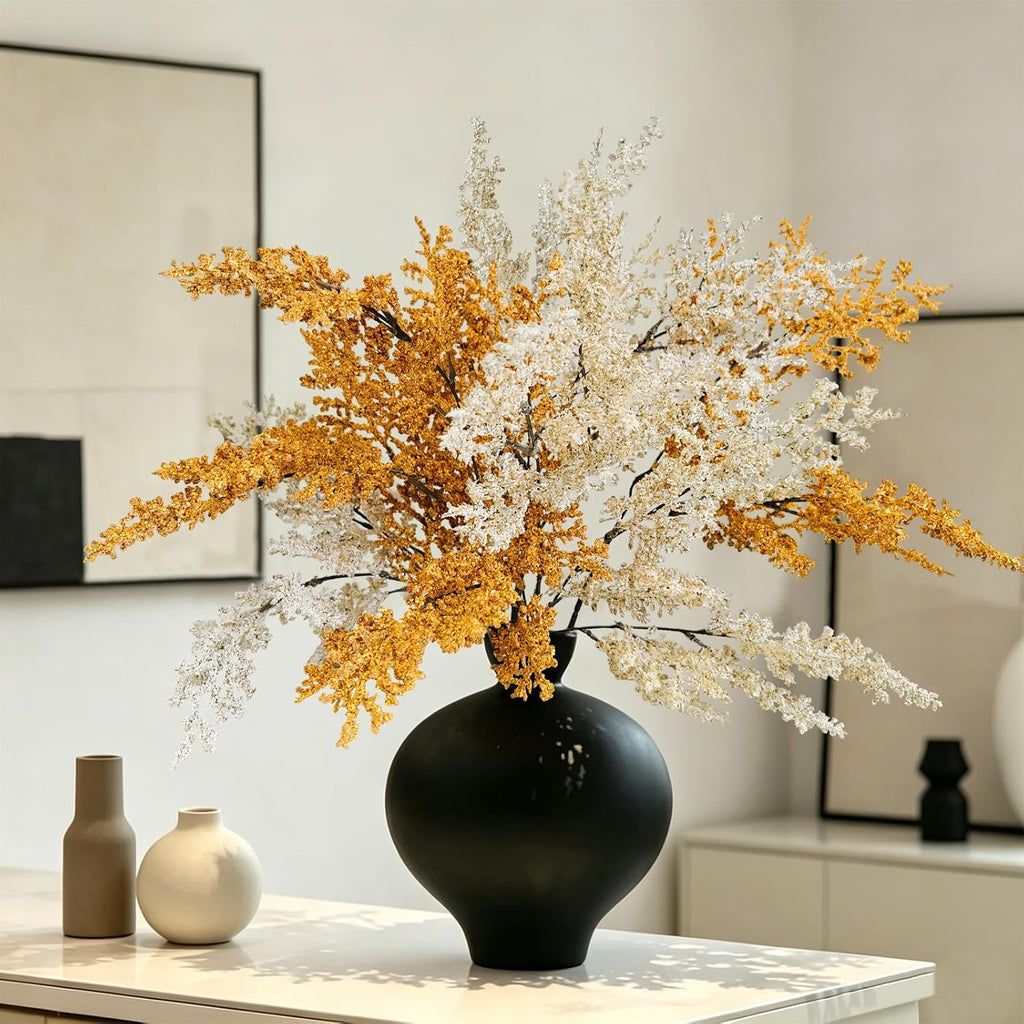 Fake Plants 30in Faux Branches for Vase Filler, Artificial Plants Fall Flowers with Long Stem Fall Decorations - Set of 4