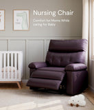 GarveeHome Oversized Recliner Chairs, Classic Manual Leather Recliner