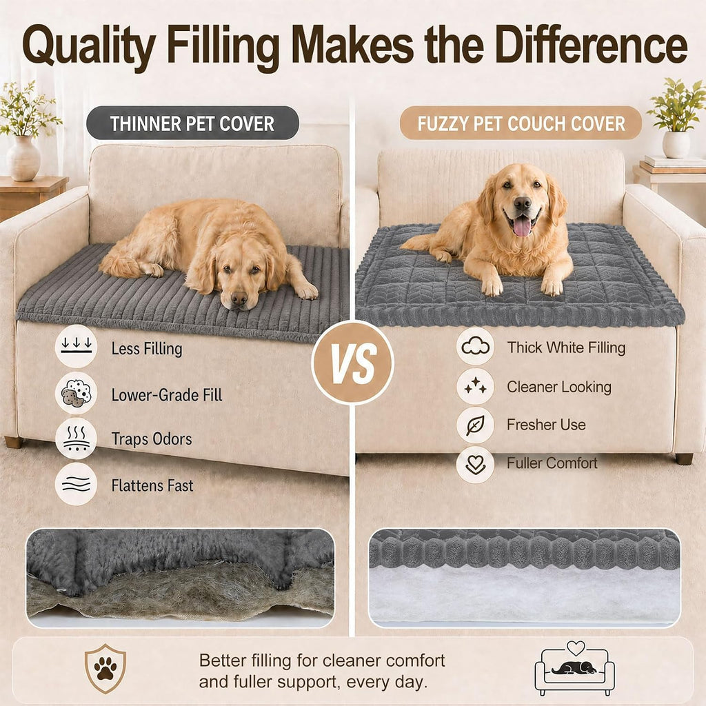 Couch Cover for Dogs, Non-Slip Plush Thick Pet Couch Protector