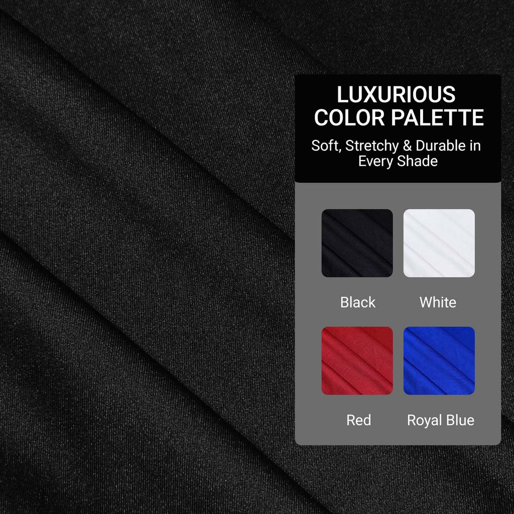 1 Yard Black Nylon Spandex Fabric, 59 Inch Wide