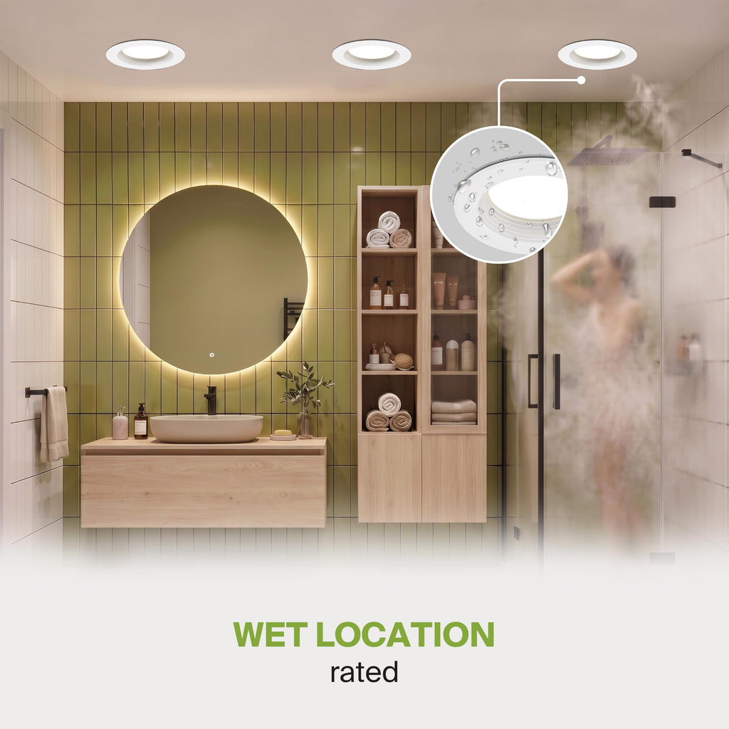 6 Pack Retrofit LED Recessed Lighting 6 Inch, 5CCT Wafer Lights