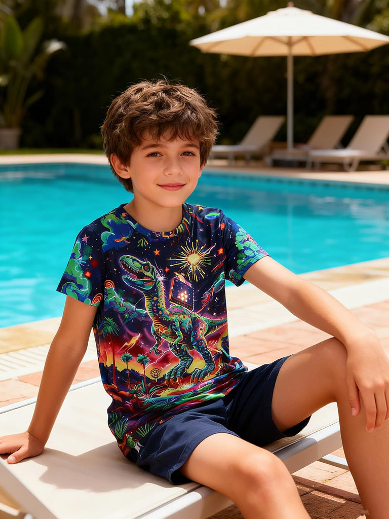Boys 3D Graphic T-Shirts Short Sleeve Crew Neck Tees