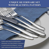 40-Piece Silverware Set Service for 8, Premium Stainless Steel Cutlery Set