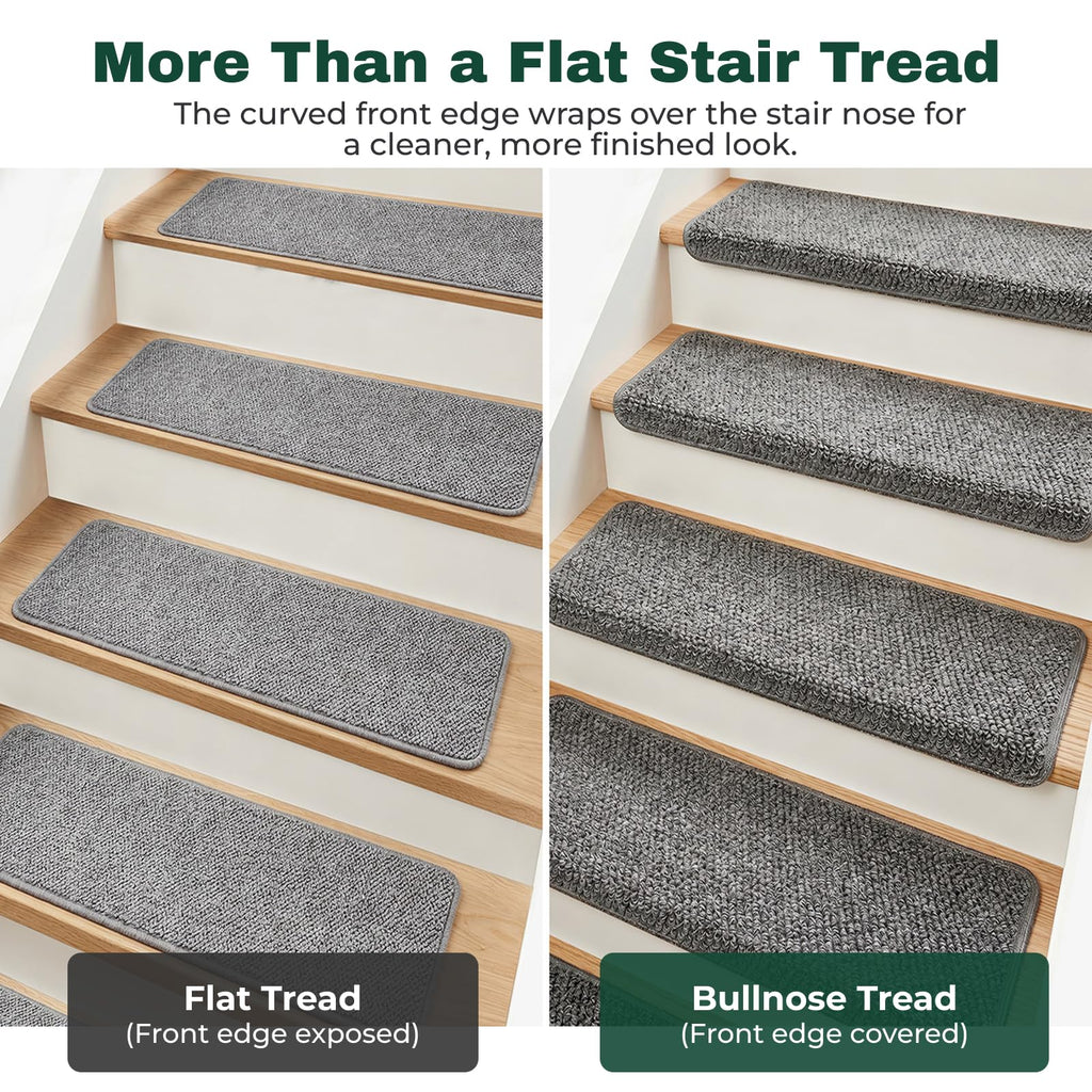 Bullnose Carpet, 14 Pack, 9.5"x30", Heat-Pressed