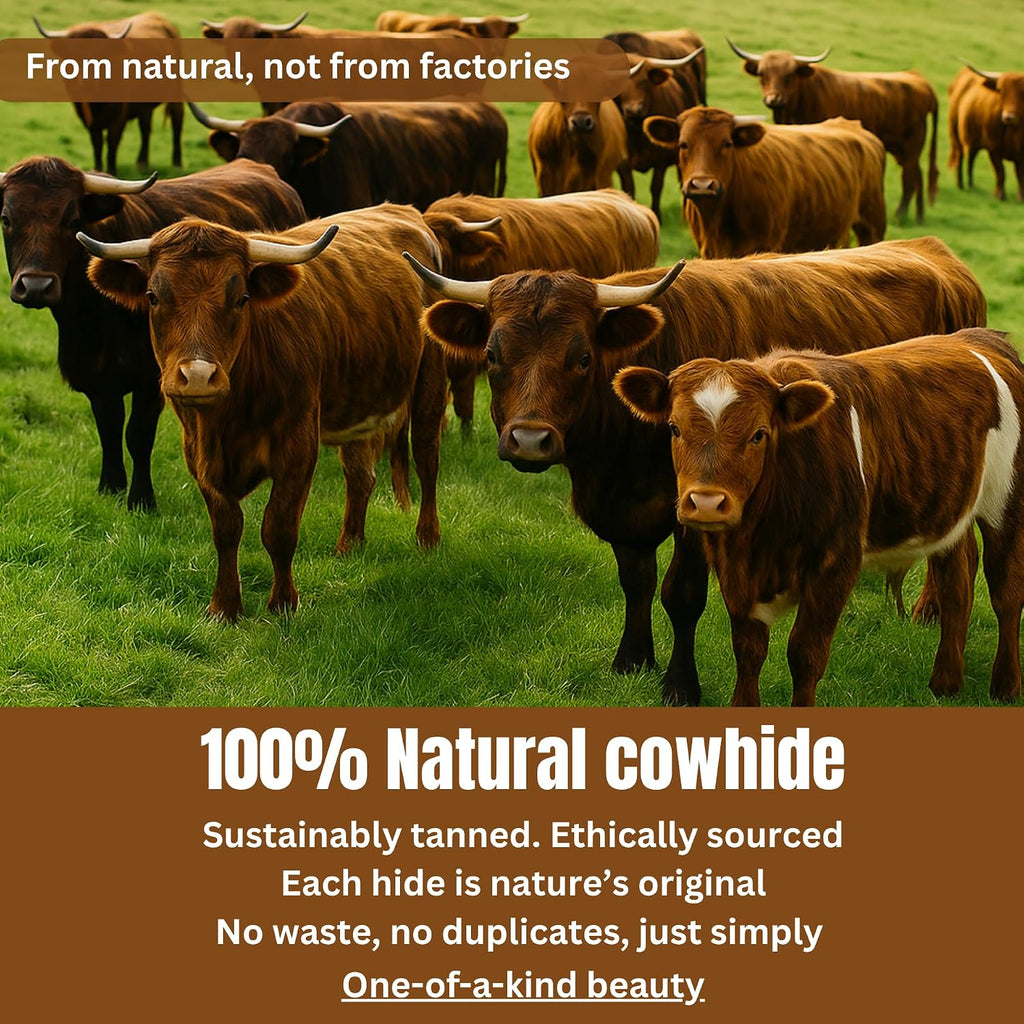 Genuine Cowhide Rug - Premium Western Home Décor, Natural Brazilian Cow Hide & Rustic Cabin, Multiple Colors