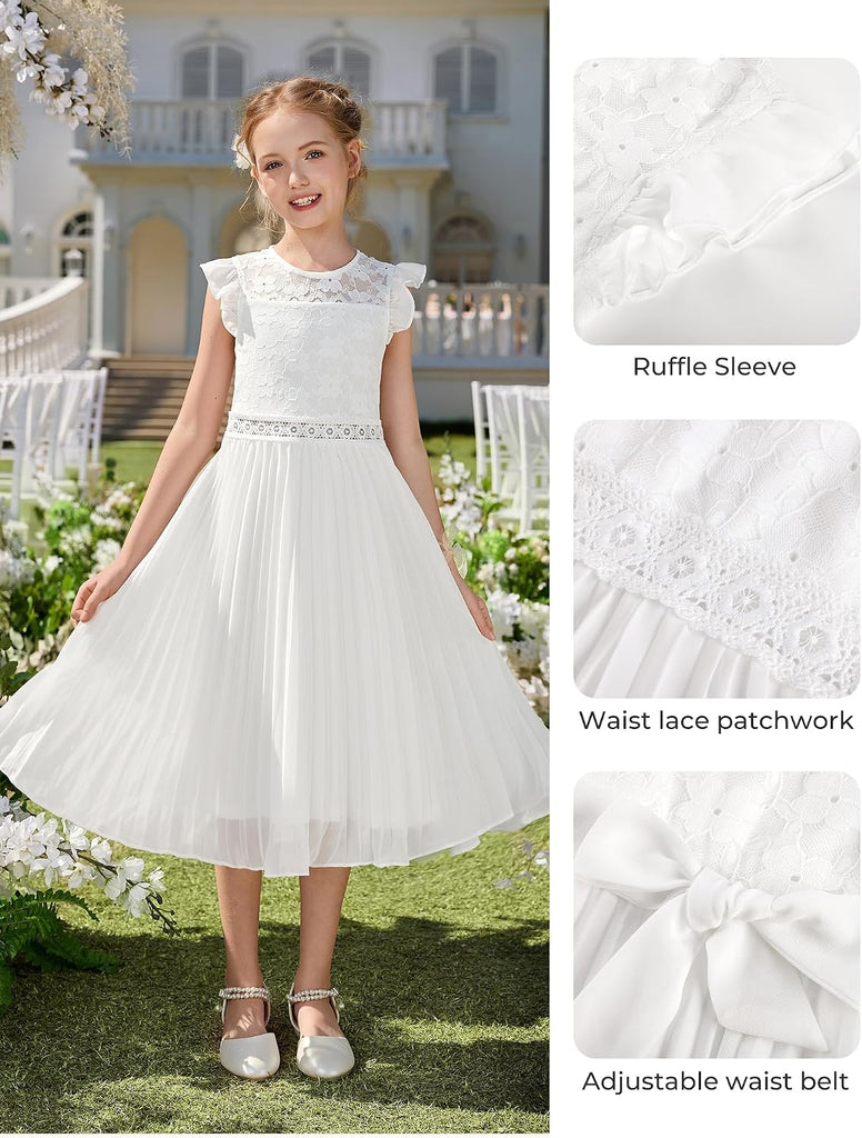 Flower Girl Dress Lace Bridesmaid Wedding Guest Formal Dresses