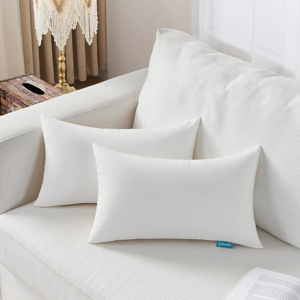 12x20 Outdoor Lumbar Pillow Inserts Waterproof Cushions - Set of 2