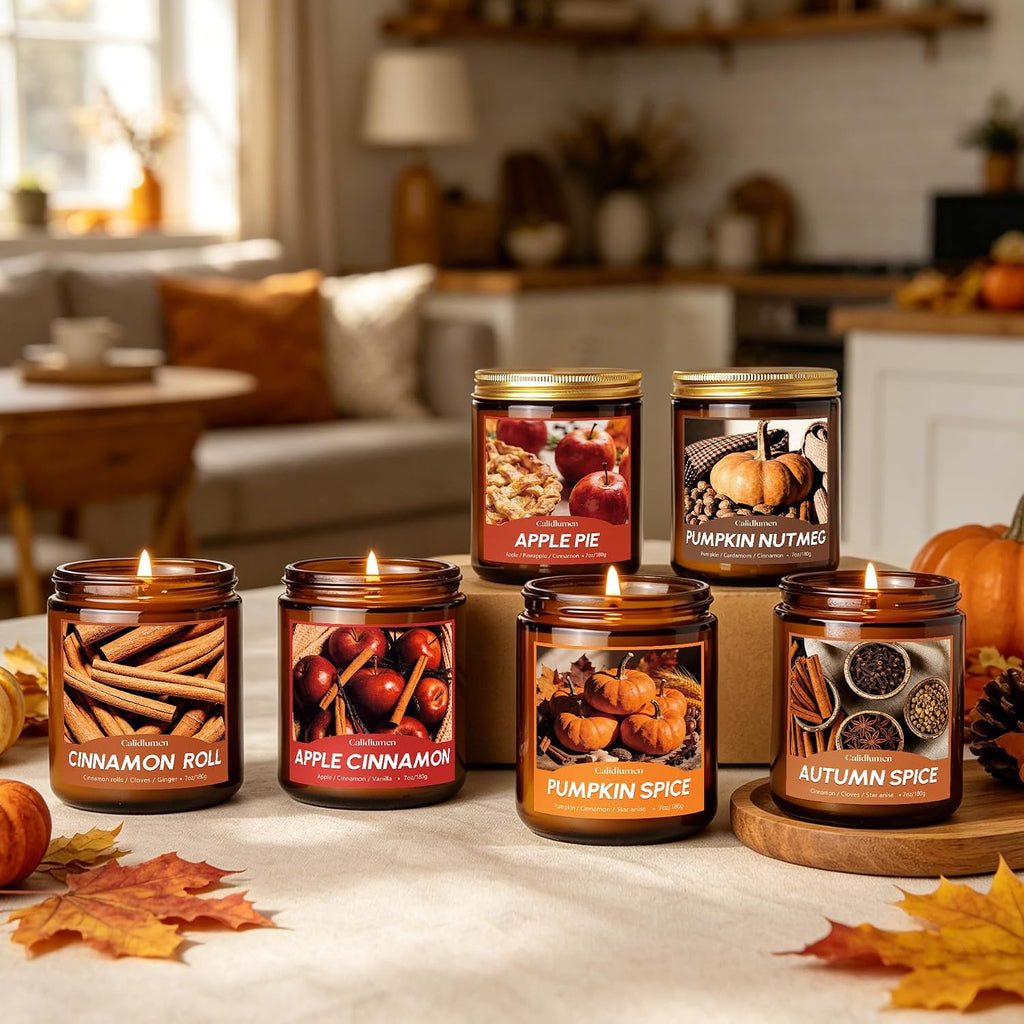 Fall Scented Candles - Soy Wax Candle, 42 oz - Set of 42