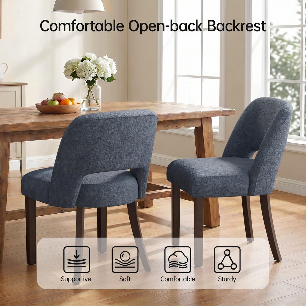 Upholstered Dining Chairs Set of 4, Modern Fabric Kitchen Chairs