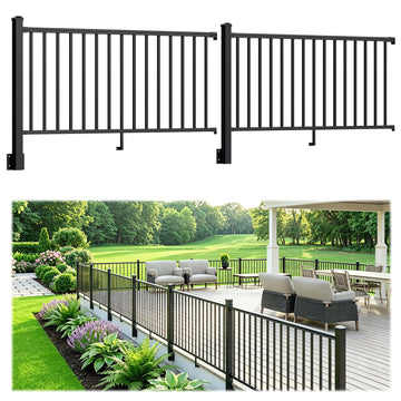2 Pack 36in H x 6ft W Modular Side Mount Aluminum Deck Railing Kit