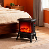 18 Inch Panoramic Electric Fireplace Heater, 1500W/1650W Indoor Space Heater with 3D Flame Effect and Fast Heating
