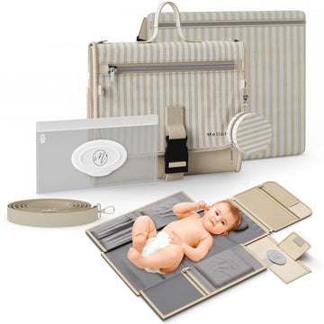Portable Diaper Changing Pad - Large, Waterproof Travel Changing Pad for Baby with Extra Storage, Wipes Pocket &