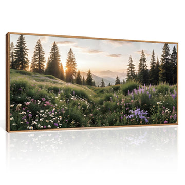 Mountain Forest Canvas Wall Art, Nature Landscape Wall Decor