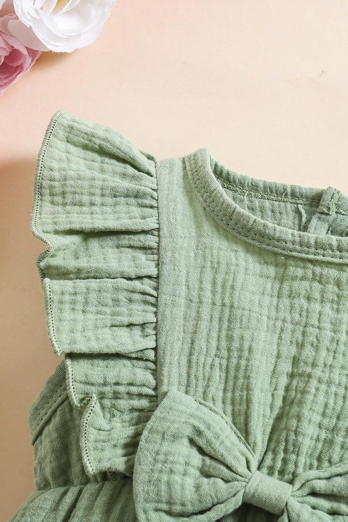 Infant Baby Girl Romper, Hat Sleeveless Jumpsuit for Coming Home Outfits, Mint Green