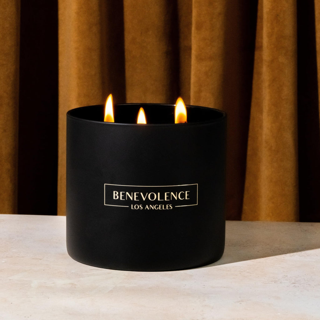 Premium Black Berries Large 3-Wick Scented Candle - 45-Hour Burn - Luxury Natural Soy Candle - Aromatherapy & Room