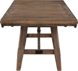 Furniture Riverdale Dining Table, 72"-84"-96" Rectangular Table with Two 12" Leaves, Asian Hardwood Solids, Rustic