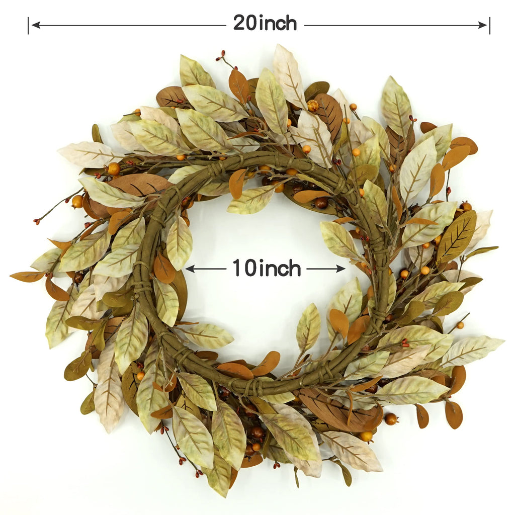 20'' Fall Wreath Autumn Wreath for Front Door Porch Home Decor
