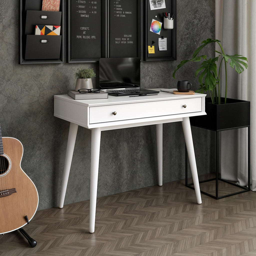 Mid-Century Desk - White Finish