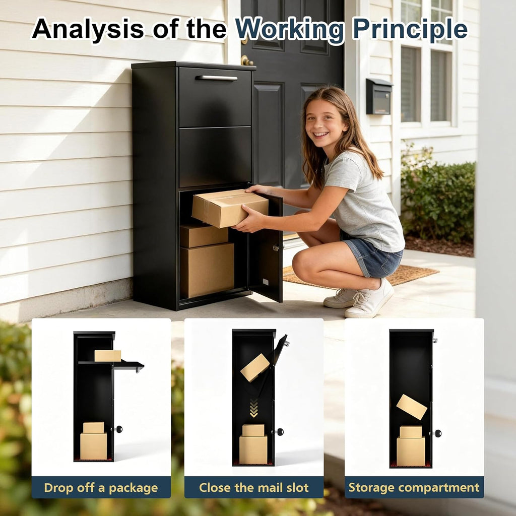 Parcel Delivery Box Mounted Package Drop Box