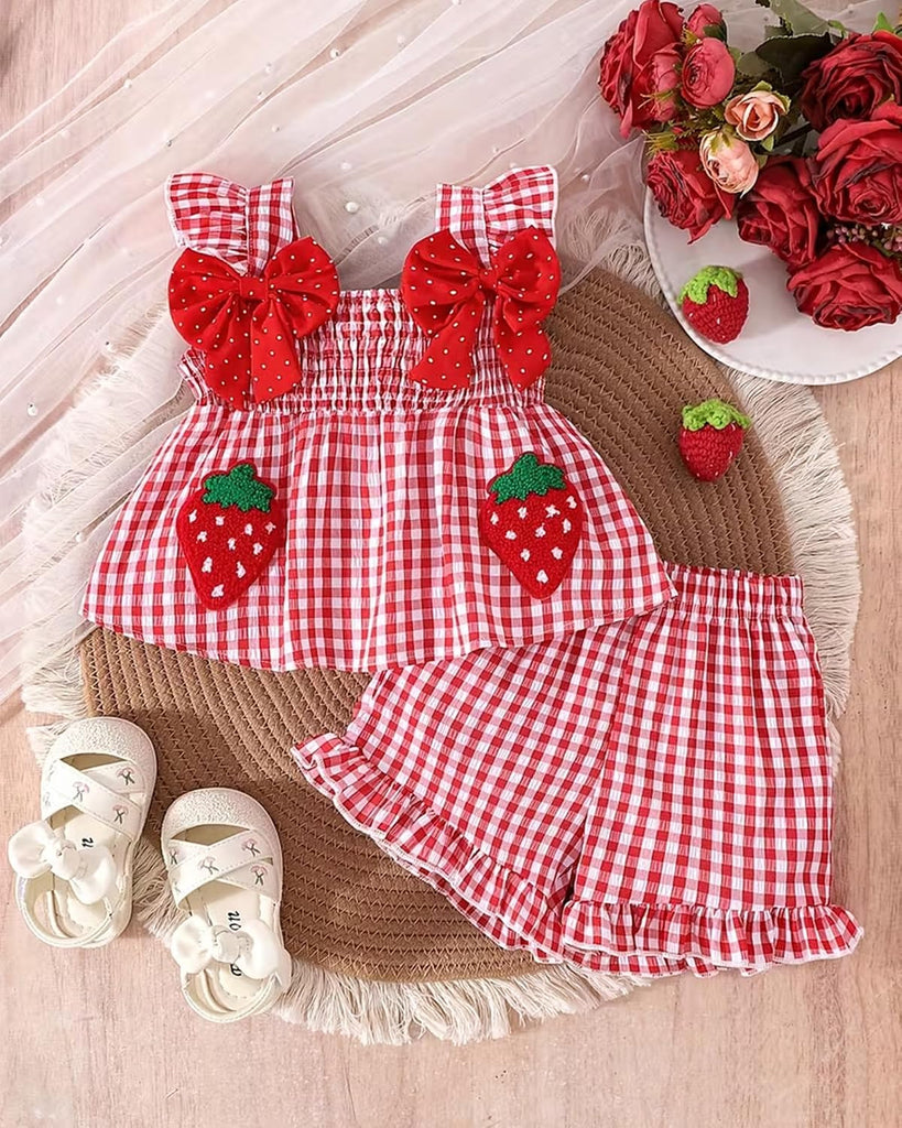 Toddler Girl Clothes Baby Outfit Straps Sleeveless Camisole Tank Top Shorts Kids Cute Summer Clothing Set