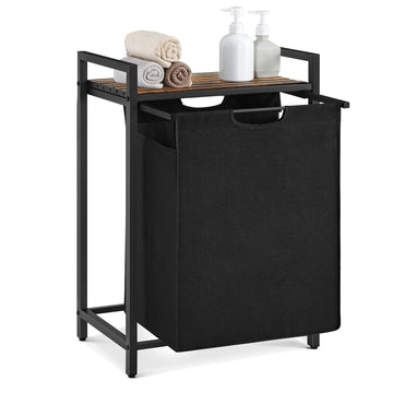 Laundry Hamper with Shelf, 1 Pull-Out Bag, 17.2 Gallons (65L)
