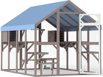 Extra Large Outdoor Cat Catio Walk-in Window Cat Patio Enclosure