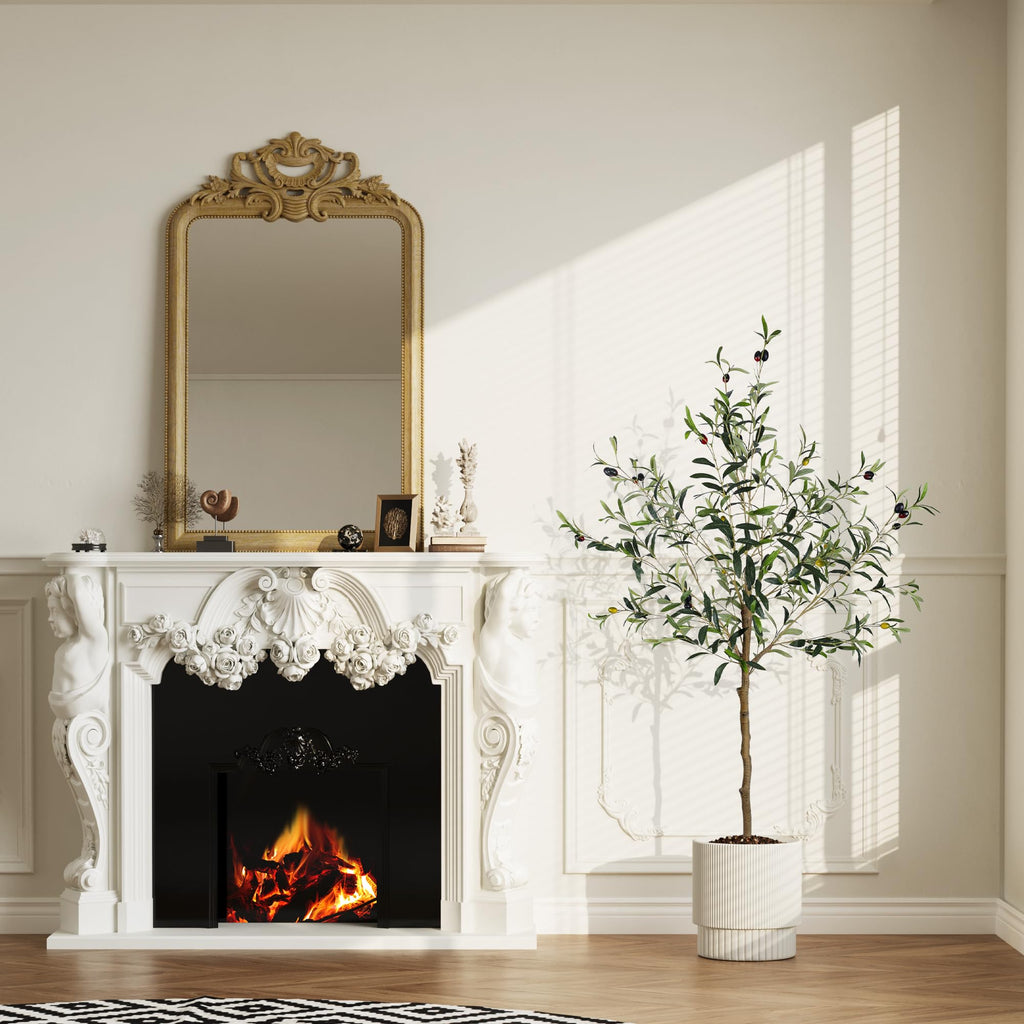 Olive Trees Artificial Indoor-Outdoor, 5FT Large Faux Tree in Pot