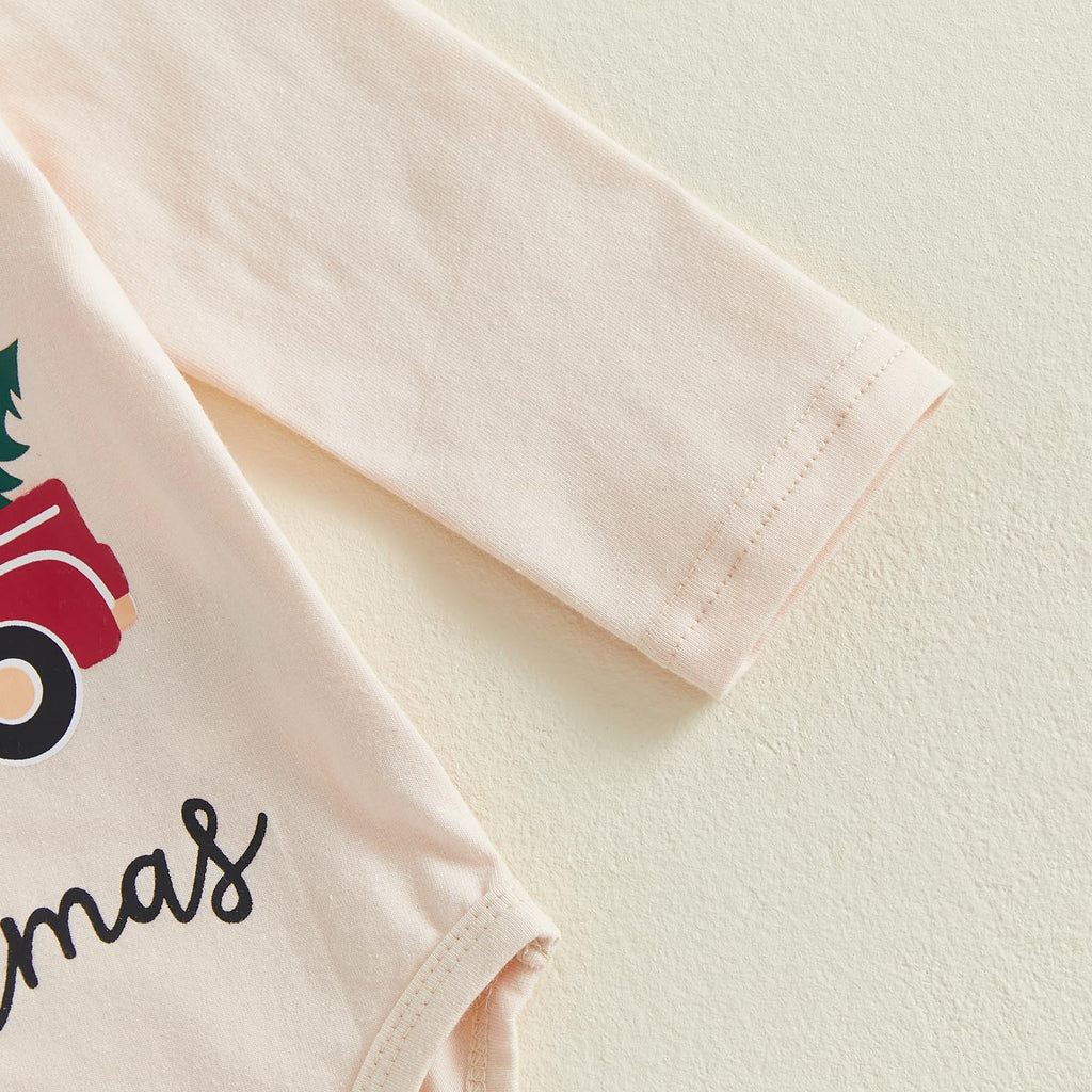 My First Christmas Baby Boy Outfit Romper Pants Hat (Red, )