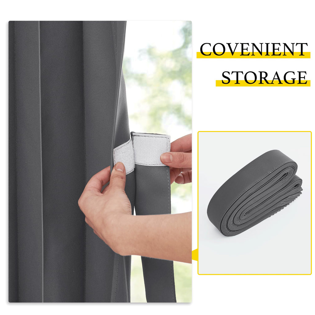 Blackout Curtain Valance for Small Windows, Accordion Style Short Door Curtains for Classroom Privacy, Thermal