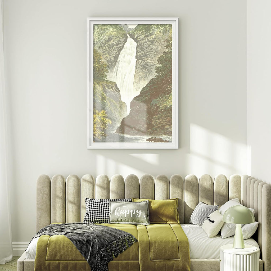 24x36 Poster Frame, Solid Wood Frame with Wide Edges, White, 1 Pack | Display 24x36 Without Mat, Horizontal or