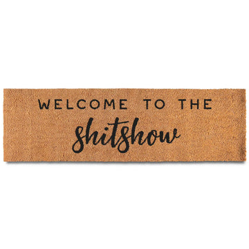 Welcome to the Shitshow Long Doormat 50x15 Inch, Oversized Welcome Mat Coir