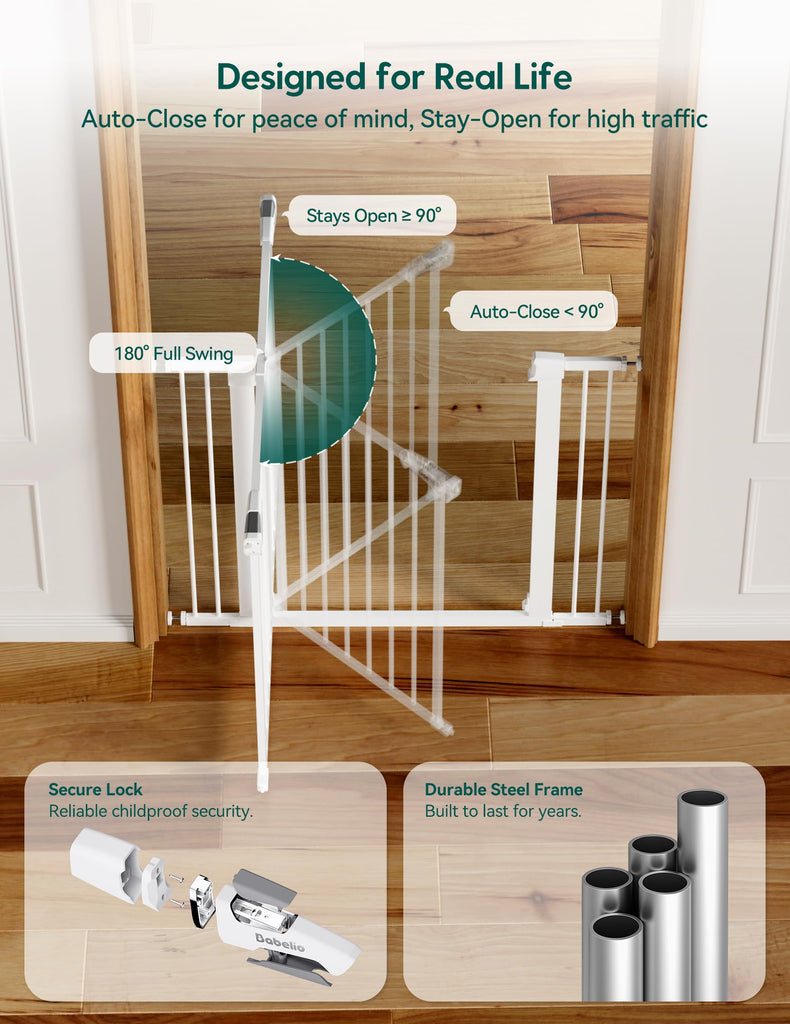 36 in Extra Tall Baby Gate for Stairs No Drilling